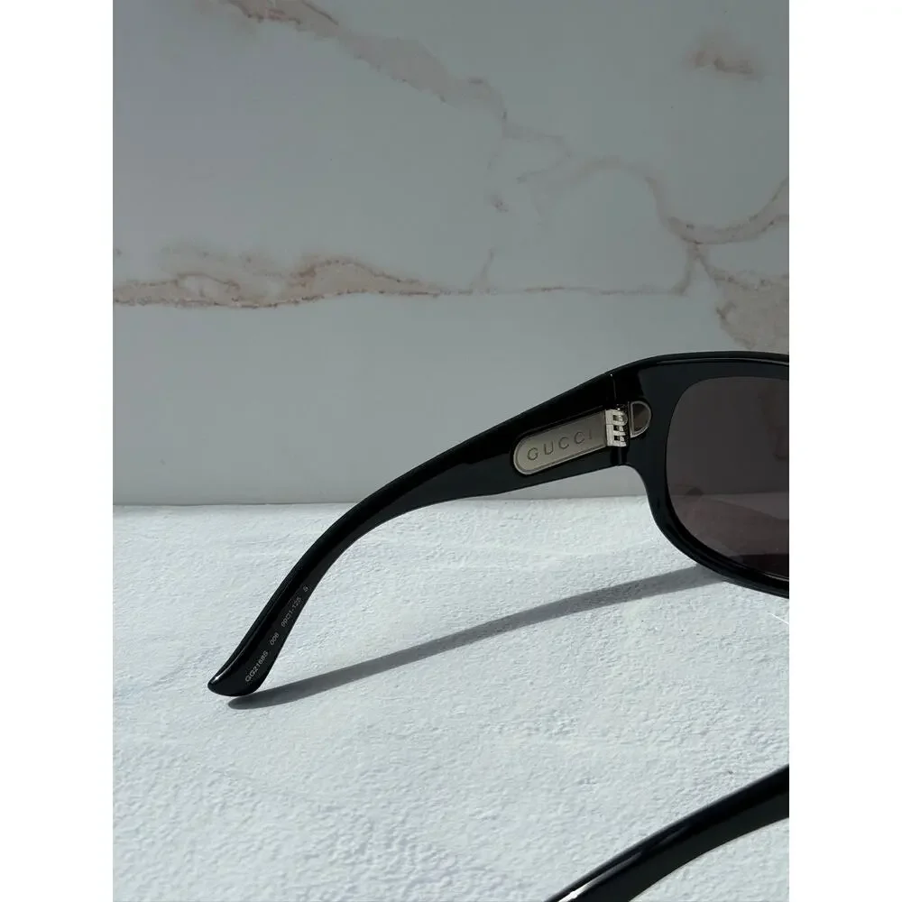 NEW Gucci GG2168S Black Logo Shield Mask Sunglasses $605